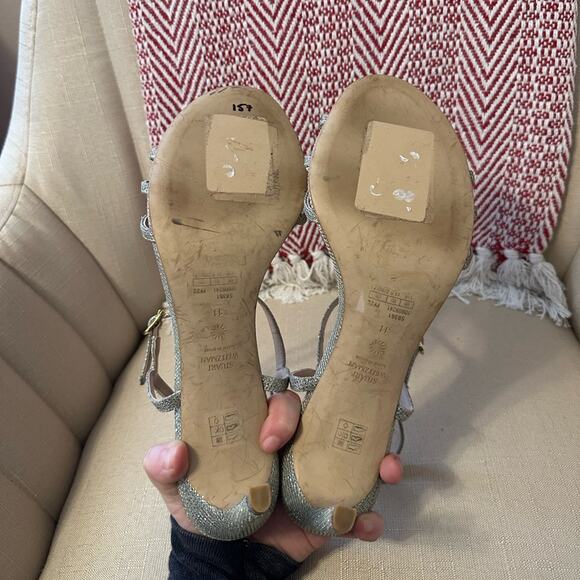 Stuart Weitzman Starla Metallic Sandals - Picture 7 of 7
